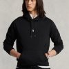 Svart Ralph Lauren dubbelstickad luvtröja för män Svart Ralph Lauren dubbelstickad luvtröja för män