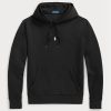Svart Ralph Lauren dubbelstickad luvtröja för män Svart Ralph Lauren dubbelstickad luvtröja för män