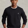 Svart Ralph Lauren dubbelstickad tröja för män Svart Ralph Lauren dubbelstickad tröja för män
