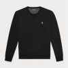 Svart Ralph Lauren dubbelstickad tröja för män Svart Ralph Lauren dubbelstickad tröja för män