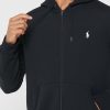 Svart Ralph Lauren Essential-huvtröja för män Svart Ralph Lauren Essential-huvtröja för män