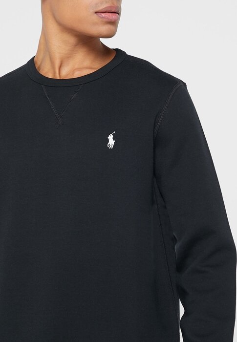 Svart Ralph Lauren Essential tröja för män Svart Ralph Lauren Essential tröja för män