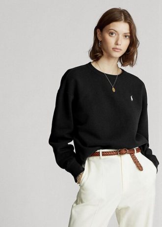 Svart Ralph Lauren fleecetröja för kvinnor