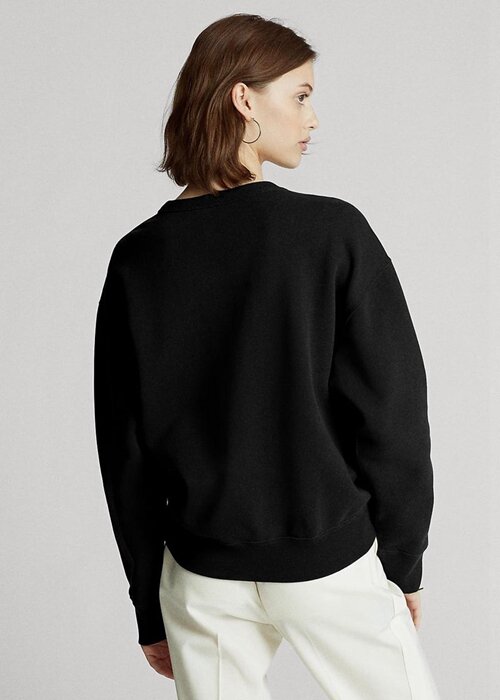 Svart Ralph Lauren fleecetröja för kvinnor Svart Ralph Lauren fleecetröja för kvinnor