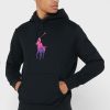 Svart Ralph Lauren grafisk huvtröja för män Svart Ralph Lauren grafisk huvtröja för män