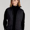 Svart Ralph Lauren Hybrid Mockneck dragkedja för kvinnor
