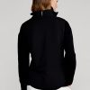Svart Ralph Lauren Hybrid Mockneck dragkedja för kvinnor