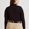 Svart Ralph Lauren Jersey-tröja med turtleneck för kvinnor Svart Ralph Lauren Jersey-tröja med turtleneck för kvinnor