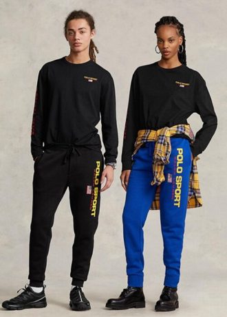 Svart Ralph Lauren Klassisk passform Polo Sport Jersey T-shirts för män Svart Ralph Lauren Klassisk passform Polo Sport Jersey T-shirts för män