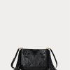 Svart Ralph Lauren Läder Medium Elaina Crossbody-väskor för kvinnor Svart Ralph Lauren Läder Medium Elaina Crossbody-väskor för kvinnor