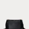 Svart Ralph Lauren Läder Medium Elaina Crossbody-väskor för kvinnor Svart Ralph Lauren Läder Medium Elaina Crossbody-väskor för kvinnor