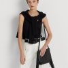 Svart Ralph Lauren Läder Medium Elaina Crossbody-väskor för kvinnor Svart Ralph Lauren Läder Medium Elaina Crossbody-väskor för kvinnor