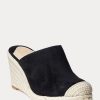Svart Ralph Lauren Pennie Mocka Espadrille för kvinnor Svart Ralph Lauren Pennie Mocka Espadrille för kvinnor