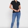 Svart Ralph Lauren Pikétröja med knappdetaljer för kvinnor Svart Ralph Lauren Pikétröja med knappdetaljer för kvinnor