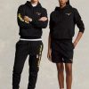 Svart Ralph Lauren Polo Sport Fleece Hoodie för män Svart Ralph Lauren Polo Sport Fleece Hoodie för män