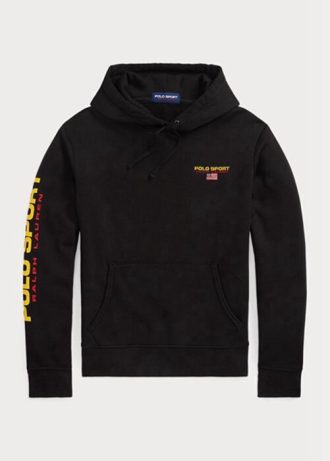 Svart Ralph Lauren Polo Sport Fleece Hoodie för män Svart Ralph Lauren Polo Sport Fleece Hoodie för män