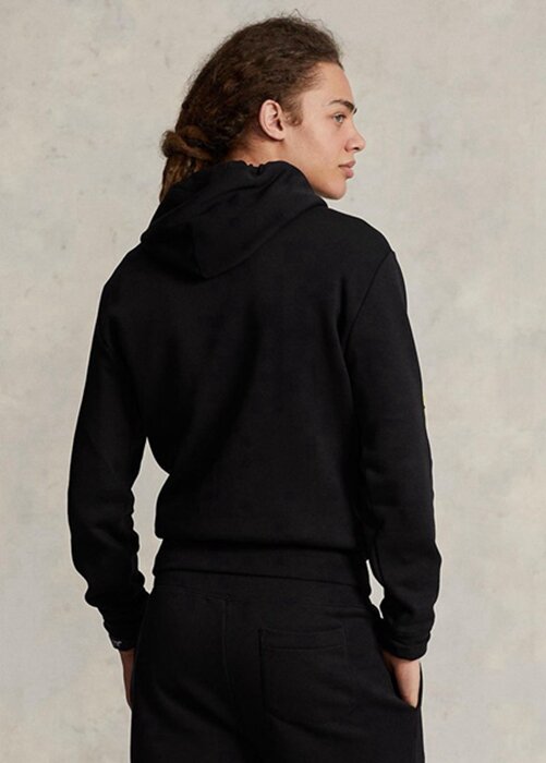 Svart Ralph Lauren Polo Sport Fleece Hoodie för män Svart Ralph Lauren Polo Sport Fleece Hoodie för män