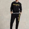 Svart Ralph Lauren Polo sportfleecetröja för män