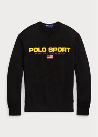 Svart Ralph Lauren Polo sportfleecetröja för män