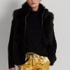 Svart Ralph Lauren Shearling-väst för kvinnor Svart Ralph Lauren Shearling-väst för kvinnor