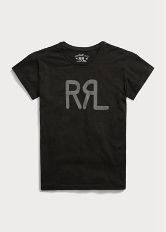 Svart Ralph Lauren-tröja med logotyp bomullströja för kvinnor Svart Ralph Lauren-tröja med logotyp bomullströja för kvinnor
