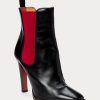 Svart/röd dam Ralph Lauren Zoie Calfskinie boots Svart/röd dam Ralph Lauren Zoie Calfskinie boots