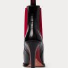 Svart/röd dam Ralph Lauren Zoie Calfskinie boots Svart/röd dam Ralph Lauren Zoie Calfskinie boots