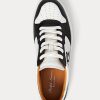 Svart/vit dam Ralph Lauren Jinett färgblockerade low-top sneakers Svart/vit dam Ralph Lauren Jinett färgblockerade low-top sneakers