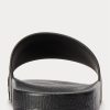 Svart/vit herr Ralph Lauren Logo tofflor Svart/vit herr Ralph Lauren Logo tofflor