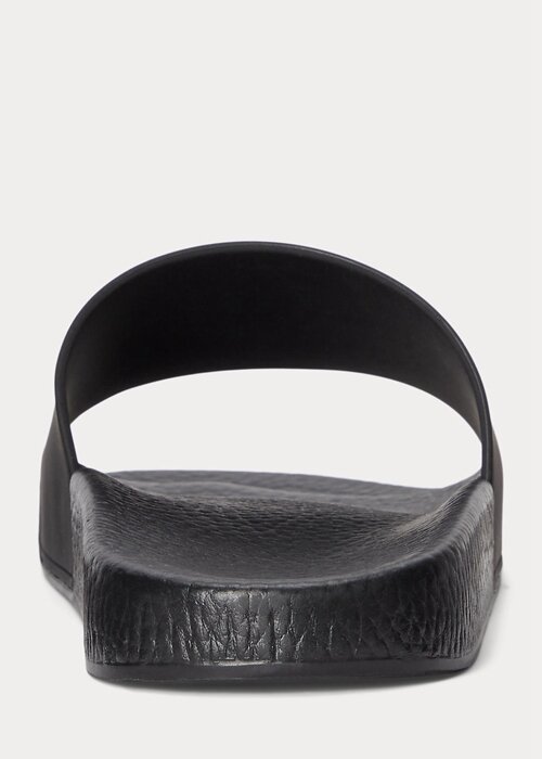 Svart/vit herr Ralph Lauren Logo tofflor Svart/vit herr Ralph Lauren Logo tofflor