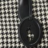 Svart/vit Houndstooth Ralph Lauren Houndstooth Medium Bellport tygväskor för kvinnor Svart/vit Houndstooth Ralph Lauren Houndstooth Medium Bellport tygväskor för kvinnor