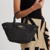 Svarta dam Ralph Lauren Straw Small Daphney Tote Bags Svarta dam Ralph Lauren Straw Small Daphney Tote Bags