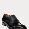Svarta mäns Ralph Lauren Denver Cap-Toe Shoe Klänning Skor Svarta mäns Ralph Lauren Denver Cap-Toe Shoe Klänning Skor