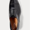 Svarta mäns Ralph Lauren Denver Cap-Toe Shoe Klänning Skor Svarta mäns Ralph Lauren Denver Cap-Toe Shoe Klänning Skor