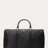 Svarta mäns Ralph Lauren Läder-Trim Hybrid plagg Duffelväskor Svarta mäns Ralph Lauren Läder-Trim Hybrid plagg Duffelväskor
