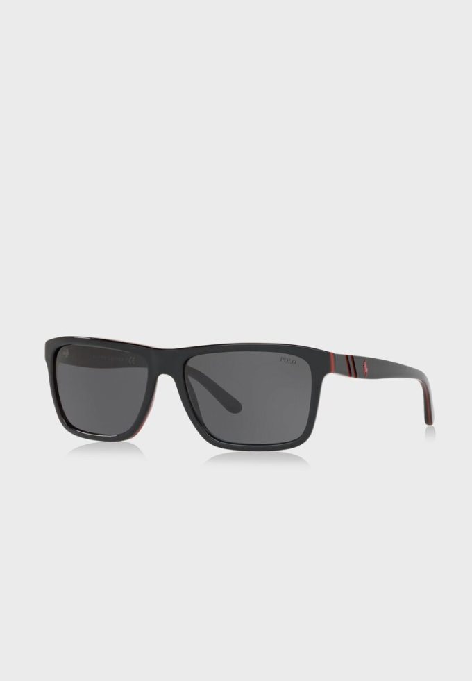 Svarta Ralph Lauren 0PH4153 fyrkantiga solglasögon för män