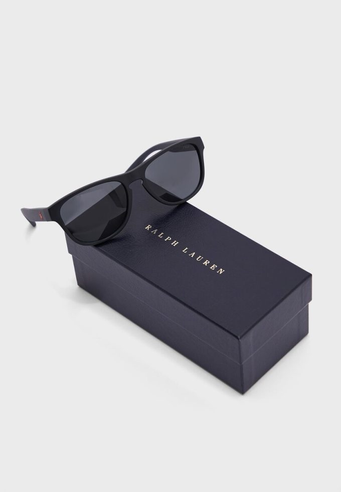 Svarta Ralph Lauren 0Ph4180U fyrkantiga solglasögon för män