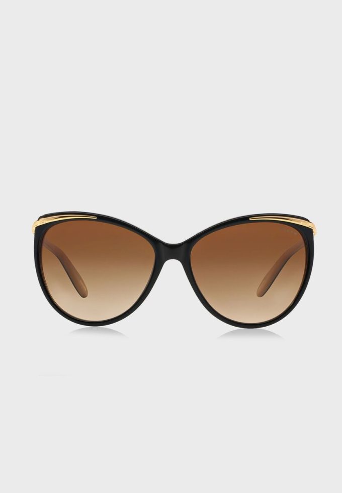 Svarta Ralph Lauren 0RA5150 Cat Eye solglasögon för kvinnor