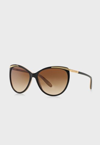 Svarta Ralph Lauren 0RA5150 Cat Eye solglasögon för kvinnor