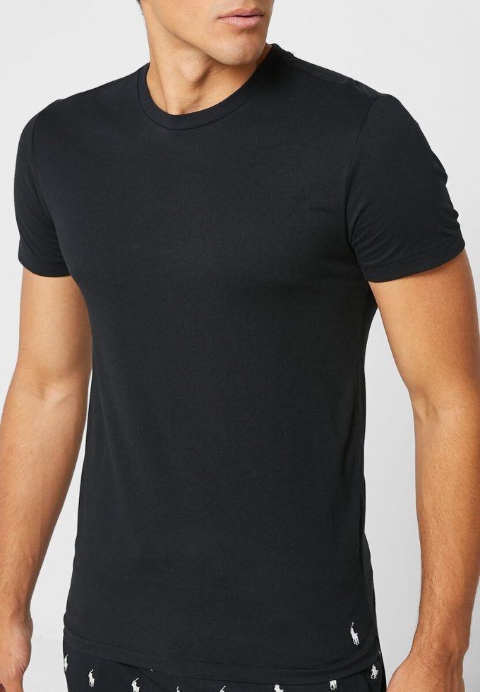 Svarta Ralph Lauren 3-pack olika t-shirts med rund hals för män