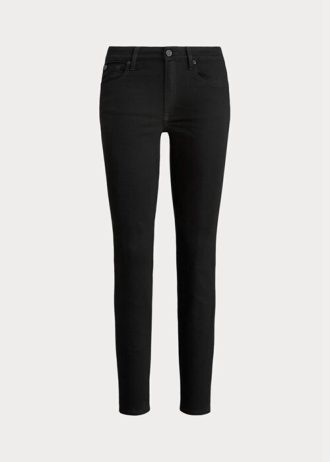 Svarta Ralph Lauren 400 Matchstick-jeans för kvinnor