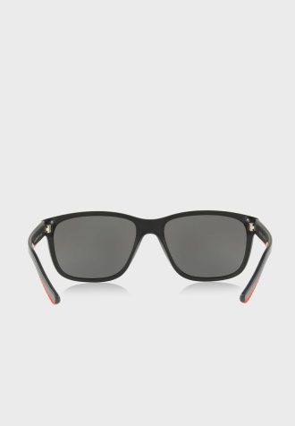 Svarta Ralph Lauren 57326G fyrkantiga solglasögon för män