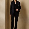 Svarta Ralph Lauren Alandra Stretch Wool byxor för kvinnor Svarta Ralph Lauren Alandra Stretch Wool byxor för kvinnor