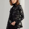 Svarta Ralph Lauren Bacalls utsmyckade jeansjackor för kvinnor Svarta Ralph Lauren Bacalls utsmyckade jeansjackor för kvinnor