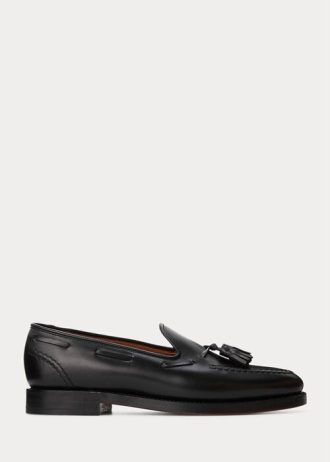 Svarta Ralph Lauren Booth Loafers i kalvskinn för män