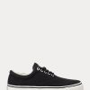 Svarta Ralph Lauren Bryn Canvas Sneakers för kvinnor Svarta Ralph Lauren Bryn Canvas Sneakers för kvinnor