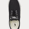 Svarta Ralph Lauren Bryn Canvas Sneakers för kvinnor Svarta Ralph Lauren Bryn Canvas Sneakers för kvinnor