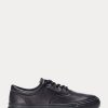 Svarta Ralph Lauren Bryn lädersneakers för kvinnor Svarta Ralph Lauren Bryn lädersneakers för kvinnor