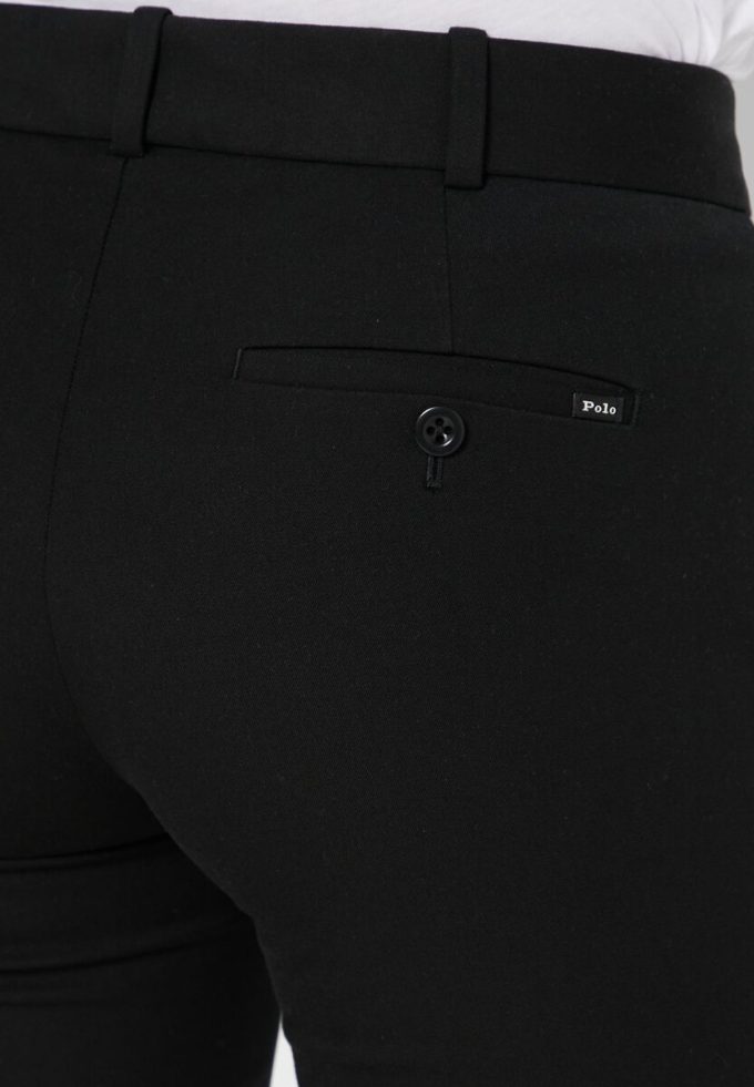 Svarta Ralph Lauren byxor med hög midja för kvinnor Svarta Ralph Lauren byxor med hög midja för kvinnor