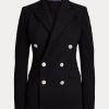 Svarta Ralph Lauren Camden ullblandningsjackor för kvinnor Svarta Ralph Lauren Camden ullblandningsjackor för kvinnor
